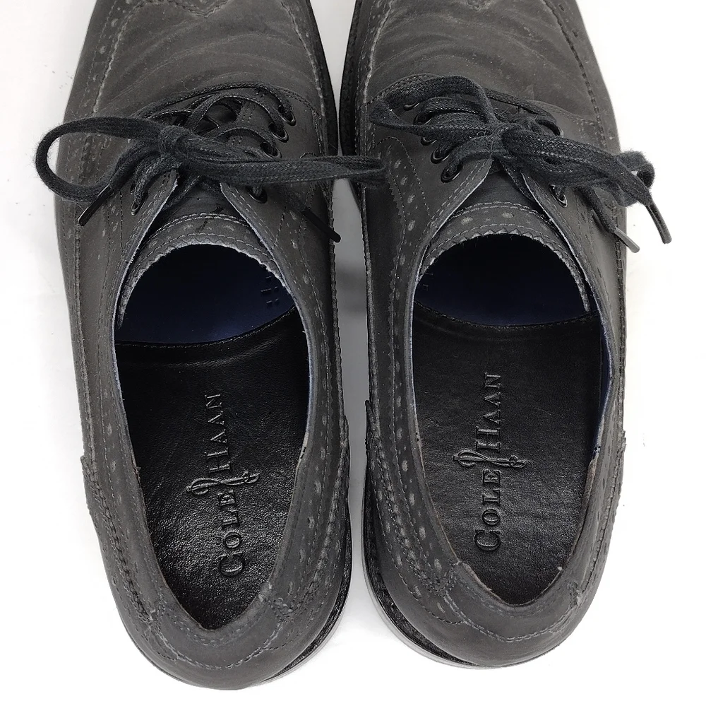 Cole Haan Men's Leather Lace Up Wingtip Business Office Oxfords Size 9.5